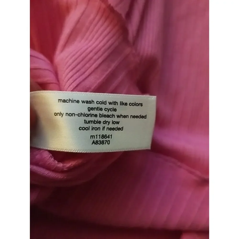 Lane Bryant NWT Womens Short Sleeve Pink Top Button Down Blouse Vneck Size 14/16 - Picture 9 of 9